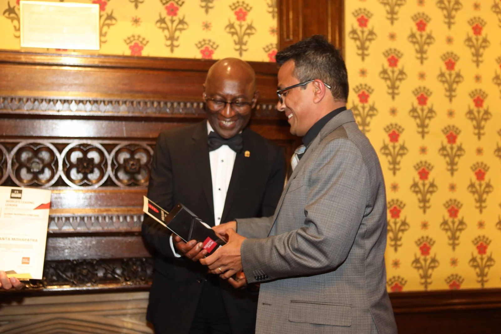 WCRC Leaders awards — the World's Leading Leader trophy presented to Mr Mohapatra at the Global Business Conclave