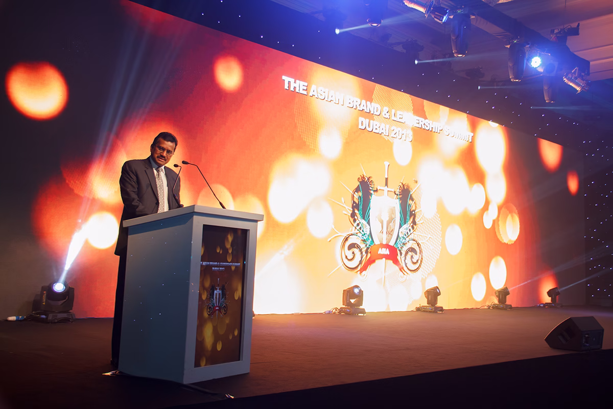 WCRC Leaders awards — a keynote address from the podium at The Asian Brand and Leadership Summit Dubai 2018