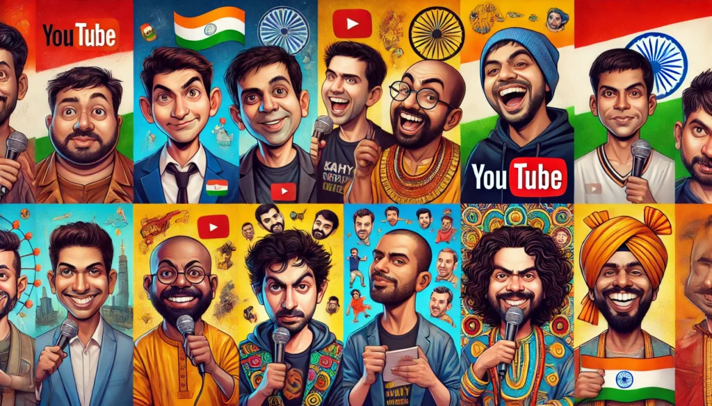 India's stand-up comedians on YouTube.